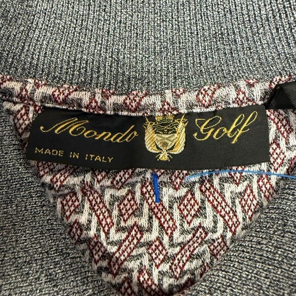 Mondo Golf Mens Size XL Polo Shirt 100% Cotton Made In Italy Short Sleeve - Picture 5 of 7